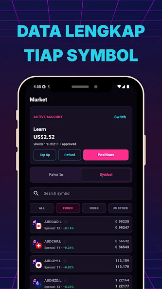 Aura Trade mobile app screenshot